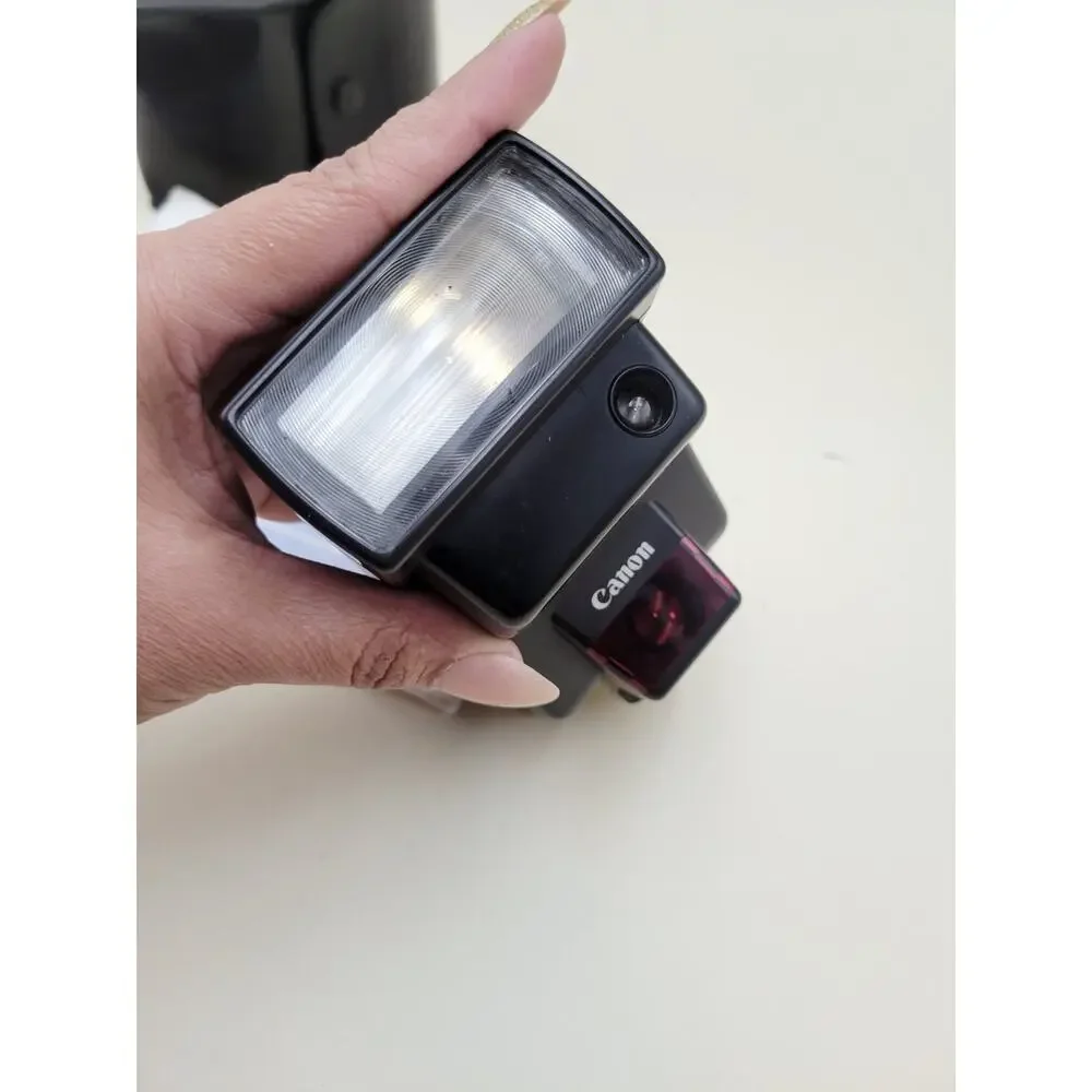 Canon Speedlite 300EZ Shoe Mount Camera Flash For Eos Film Cameras Case Manual